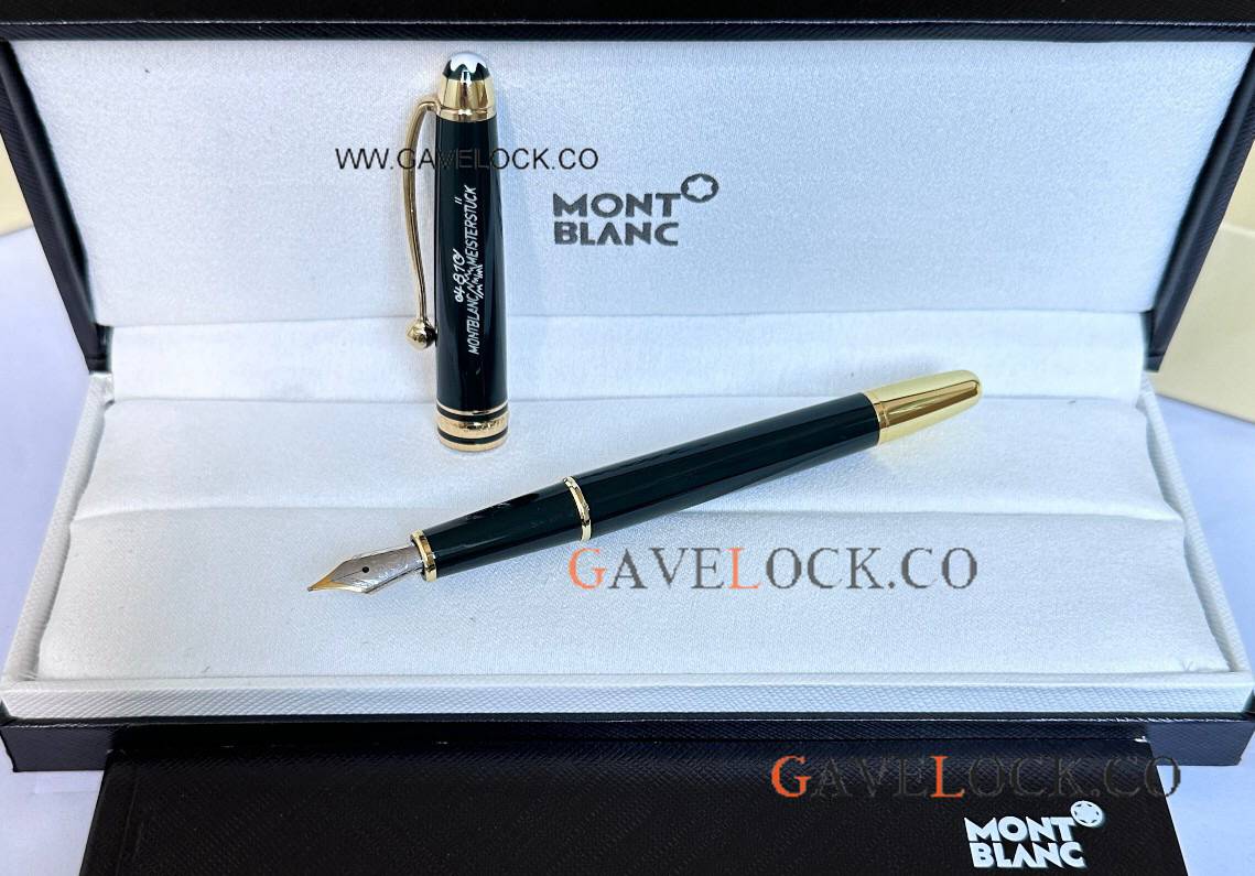 Faux Montblanc NEW Meisterstück 100 Fountain Dark Green-Gold Trim